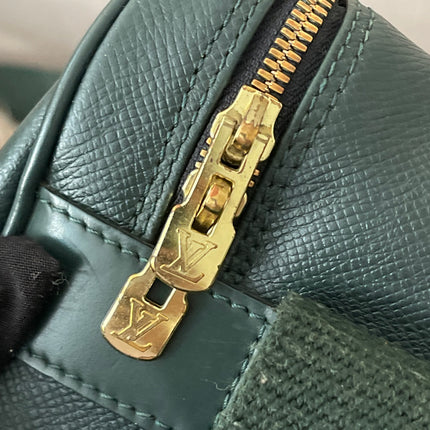 Preloved Authentic Louis Vuitton Green Taiga Leather Reporter PM Messenger Bag