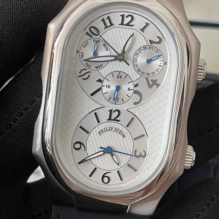 Preloved Authentic Rank A PHILIP STEIN MEN'S SIGNATURE MULTIFUNCTION QUARTZ WATCH w/extra strap