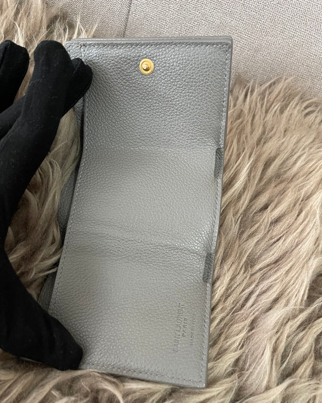 Preloved Authentic Yves Saint Laurent Trifold Compact Wallet