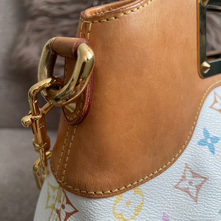 Preloved Authentic Louis Vuitton Monogram Multicolore Judy MM – White