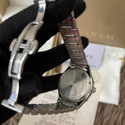 Preloved Authentic Versace Hellenyium Automatic watch with a grey dial