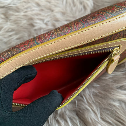 Etro Multicolor Paisley Coated Canvas and Leather Flap Crossbody Bag