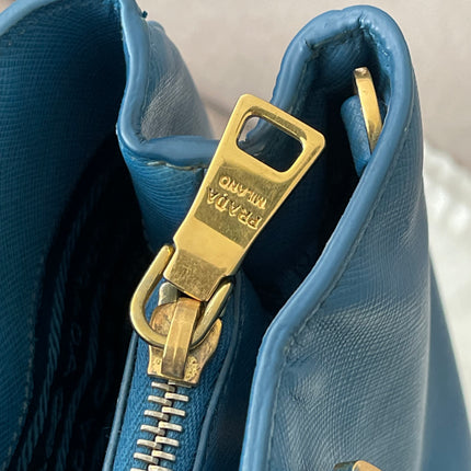 Preloved Authentic Prada Light Blue Galleria Tote Bag