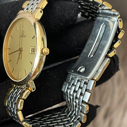 Preloved Authentic Omega De Ville two-tone quartz watch