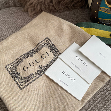 Preloved Authentic Gucci GG Supreme Canvas Leather and Python Medium Bamboo 1947 Top Handle Bag