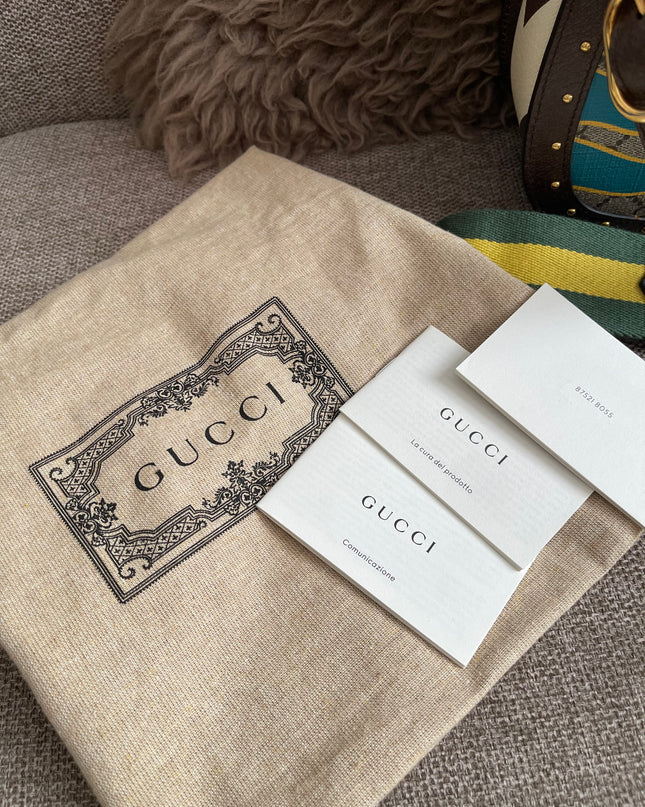 Preloved Authentic Gucci GG Supreme Canvas Leather and Python Medium Bamboo 1947 Top Handle Bag