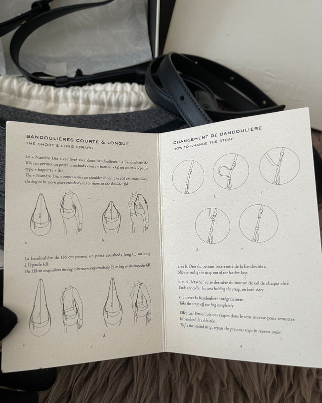 Preloved Authentic Polène Numéro Dix Grained Black Edition Calfskin