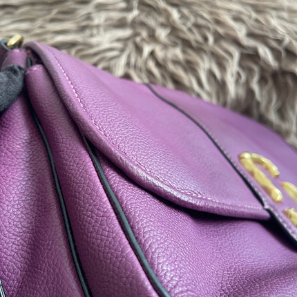Preloved Authentic Marc Jacobs Interlock Saddle Bag in Plum