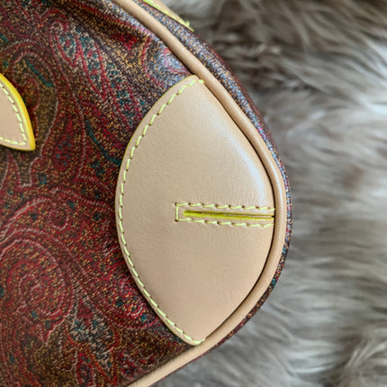 Etro Multicolor Paisley Coated Canvas and Leather Flap Crossbody Bag