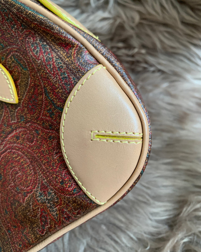 Etro Multicolor Paisley Coated Canvas and Leather Flap Crossbody Bag