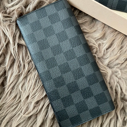 Preloved Authentic Rank A- Louis Vuitton Damier Graphite long wallet with removable insert