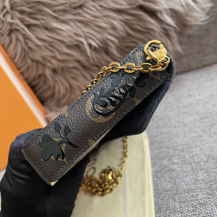 Preloved Authentic LV Félicie Pochette – Limited Edition Floral Jacquard Canvas