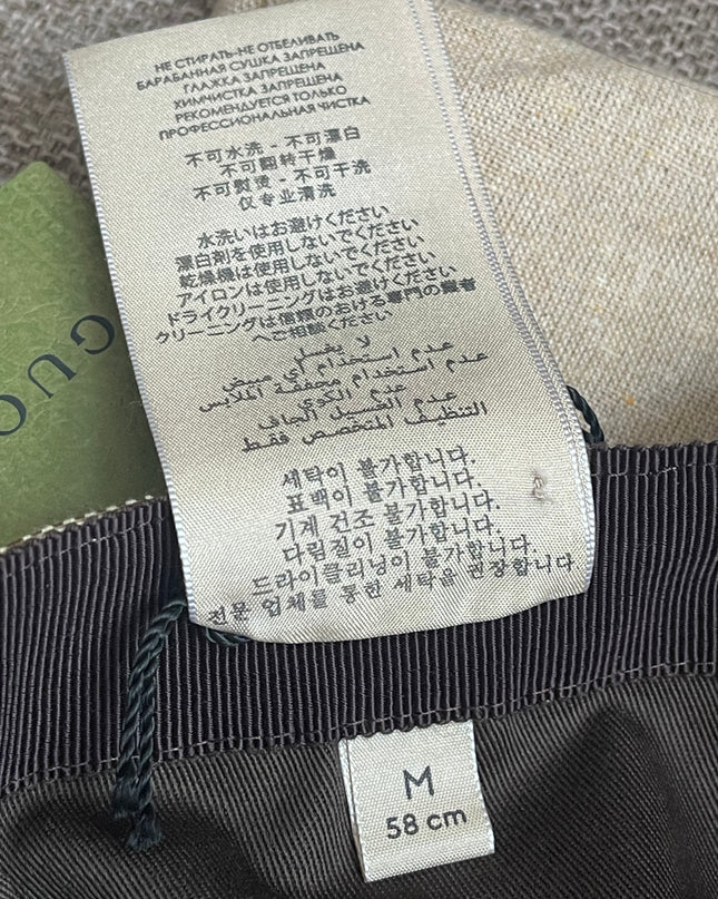 Preloved Authentic Gucci GG Canvas Baseball Cap with Web Stripe — Beige/Brown Monogram