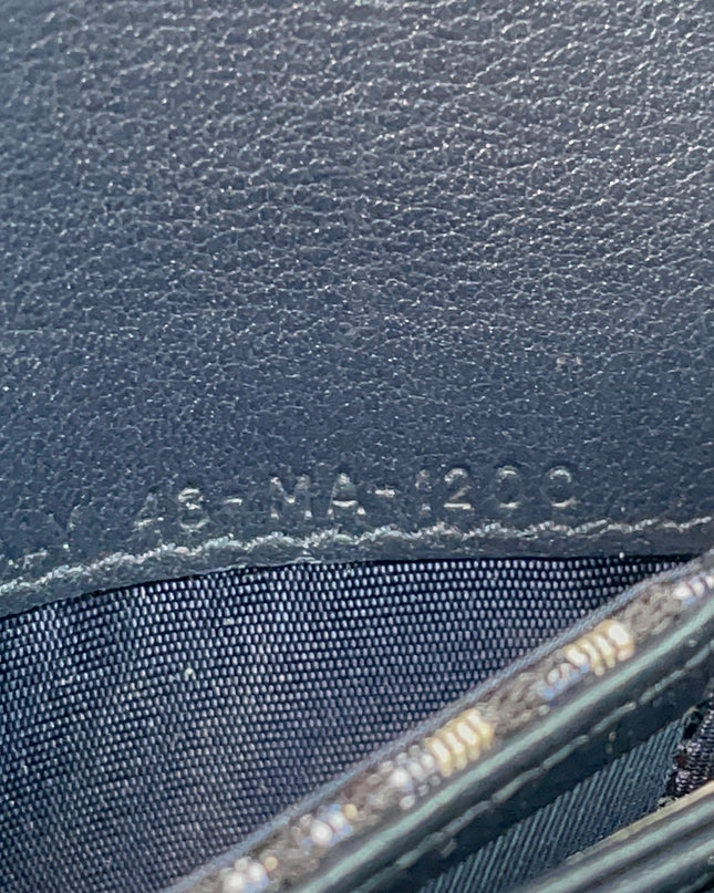 Preloved Authentic Dior Saddle Compact Wallet – Blue Oblique Jacquard