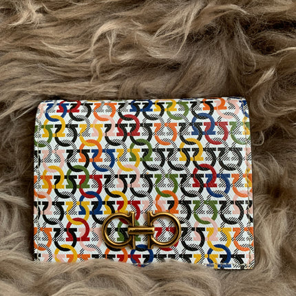 Salvatore Ferragamo Gancini Multicolor Small Wallet