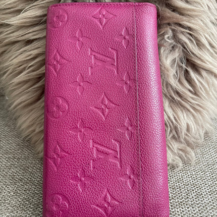 Preloved Authentic Louis Vuitton Monogram Empreinte Sarah Wallet – Fuchsia