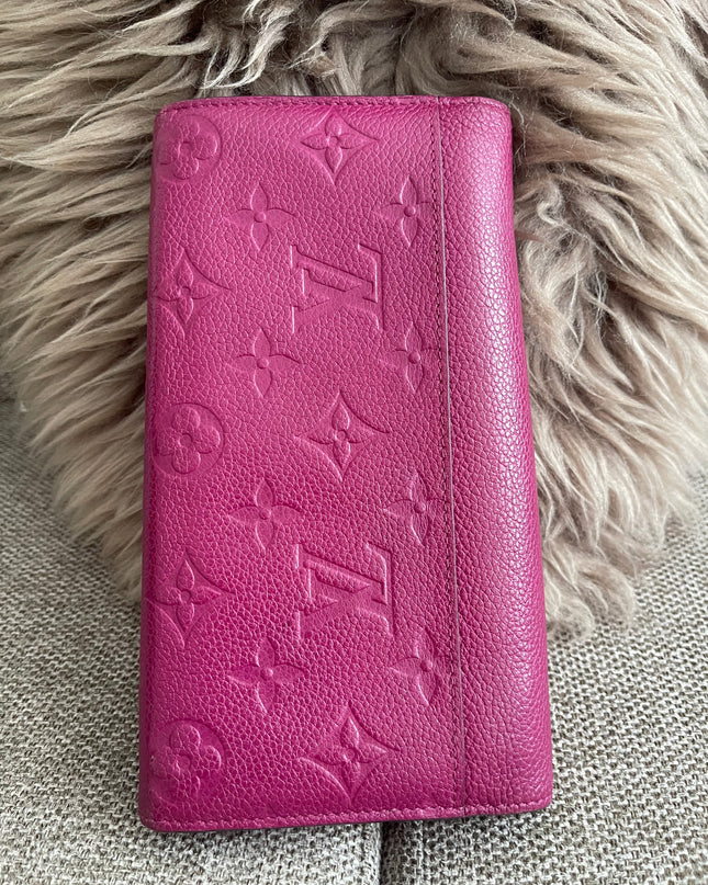 Preloved Authentic Louis Vuitton Monogram Empreinte Sarah Wallet – Fuchsia