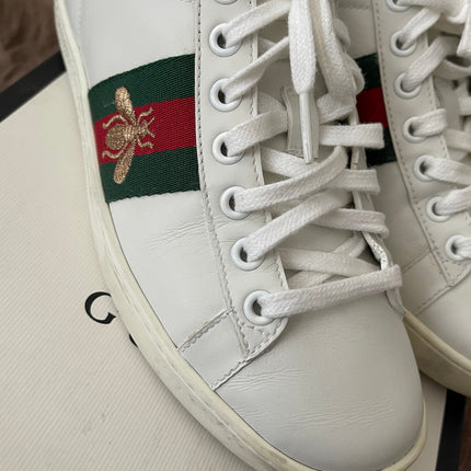 Preloved Authentic Ace Embroidered Low Top Sneakers in Leather SZ35