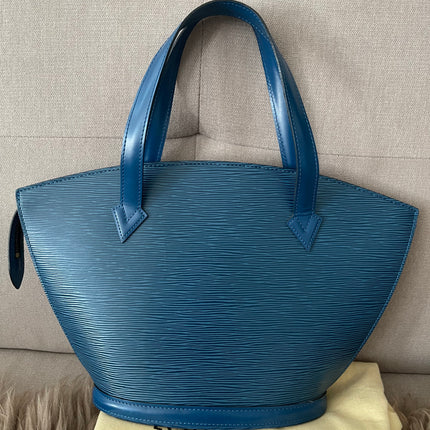 Preloved Authentic Louis Vuitton Saint Jacques bag in blue Epi leather