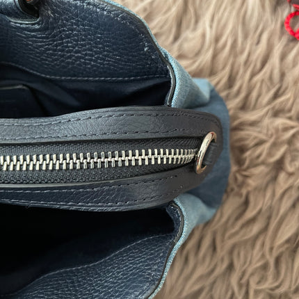 Authentic Preloved Coach Mini Lillie Carryall (Denim Multi)