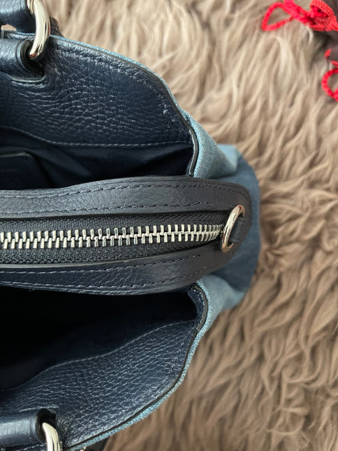 Authentic Preloved Coach Mini Lillie Carryall (Denim Multi)