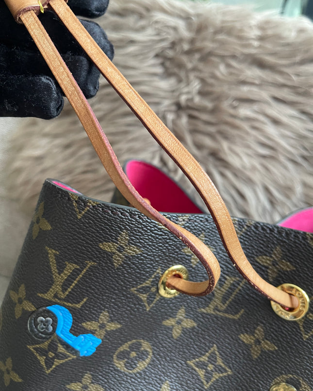 Preloved Authentic Louis Vuitton NéoNoé BB — Monogram Love Lock (Limited Edition)