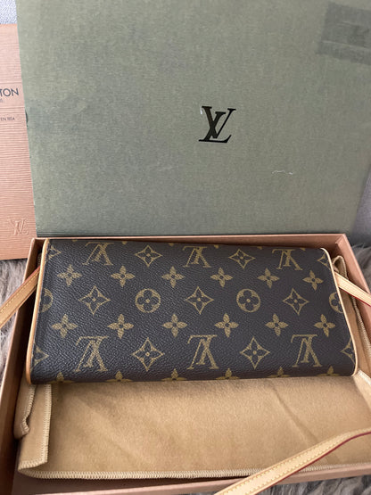 Preloved Authentic Louis Vuitton Monogram Pochette Twin PM cross body bag