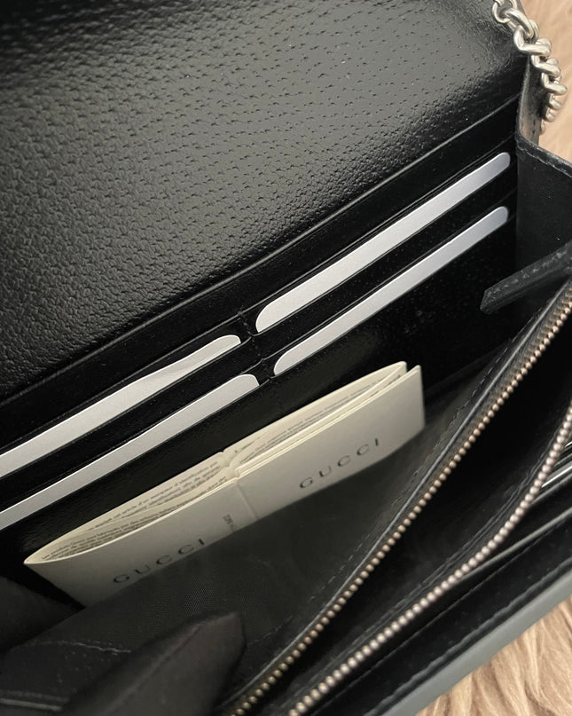 Preloved Authentic Gucci Dionysus Web Chain Wallet Leather Small crossbody bag