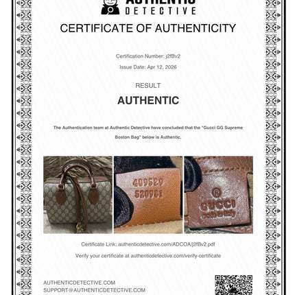 Peloved Authentic Gucci GG Supreme Duffle/Boston Mini – Tan Leather Trim with Strap