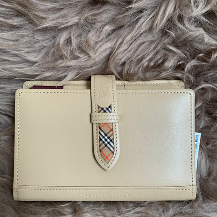 Burberry Brown Nova Check Leather Notebook Cover