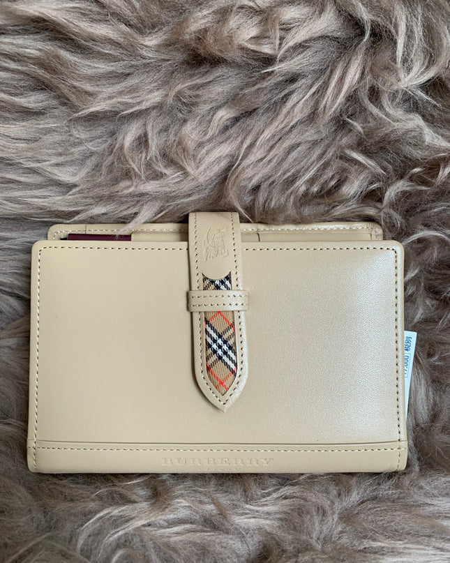 Burberry Brown Nova Check Leather Notebook Cover