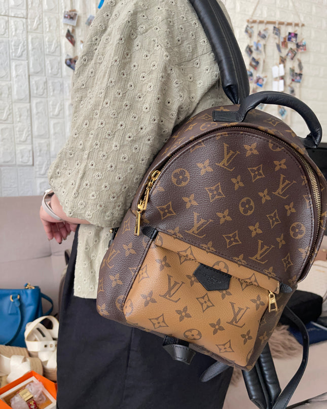 Preloved Authentic Louis Vuitton Palm Springs Backpack — Monogram Reverse Canvas