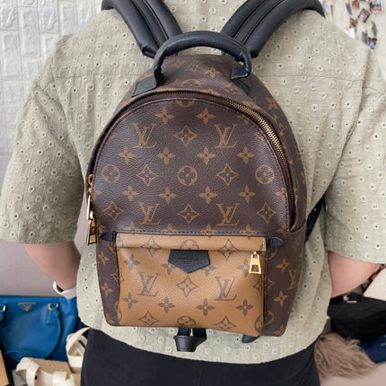 Preloved Authentic Louis Vuitton Palm Springs Backpack — Monogram Reverse Canvas