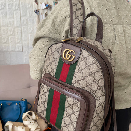 Preloved Authentic Slightly Used Gucci GG Ophidia Small Backpack