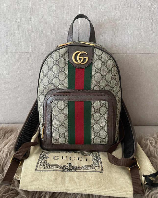 Preloved Authentic Gucci GG Ophidia Small Backpack — Supreme Canvas