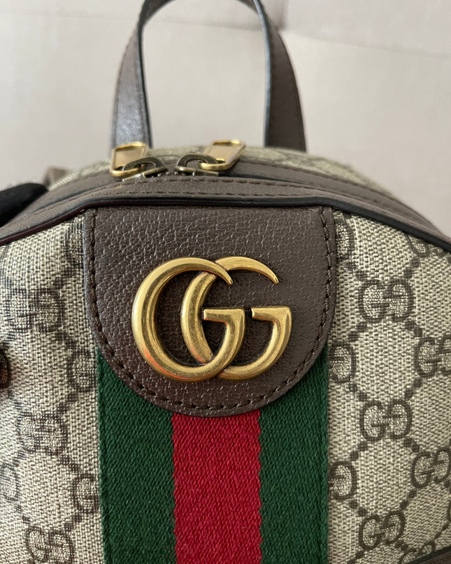 Preloved Authentic Gucci GG Ophidia Small Backpack — Supreme Canvas