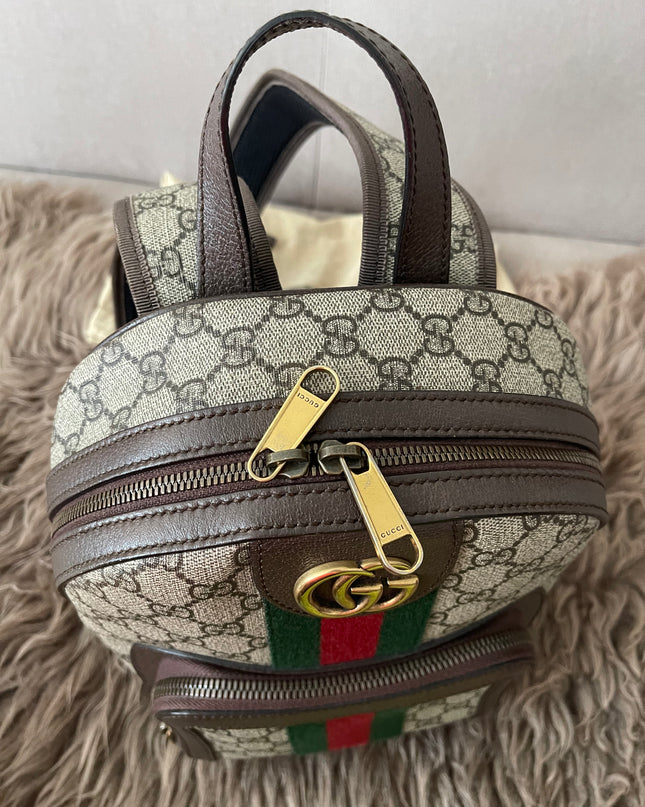 Preloved Authentic Gucci GG Ophidia Small Backpack — Supreme Canvas