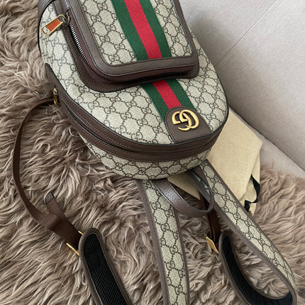 Preloved Authentic Slightly Used Gucci GG Ophidia Small Backpack