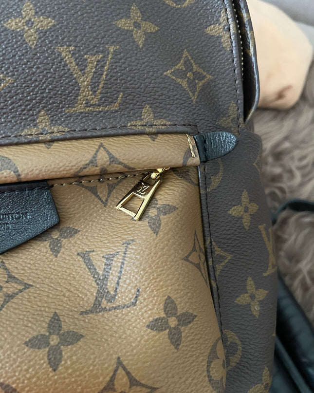 Preloved Authentic Louis Vuitton Palm Springs Backpack — Monogram Reverse Canvas