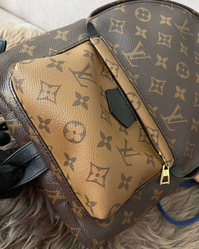 Preloved Authentic Louis Vuitton Palm Springs Backpack — Monogram Reverse Canvas