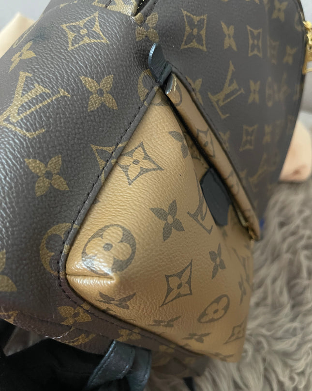 Preloved Authentic Louis Vuitton Palm Springs Backpack — Monogram Reverse Canvas