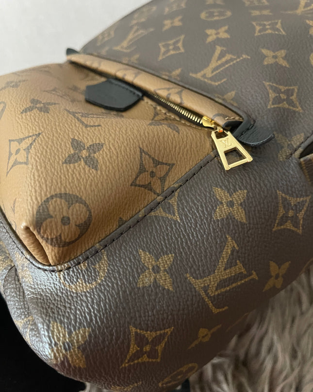 Preloved Authentic Louis Vuitton Palm Springs Backpack — Monogram Reverse Canvas