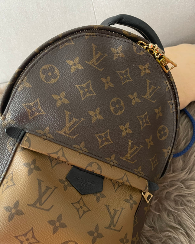 Preloved Authentic Louis Vuitton Palm Springs Backpack — Monogram Reverse Canvas