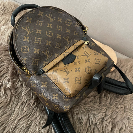 Preloved Authentic Louis Vuitton Palm Springs Backpack — Monogram Reverse Canvas