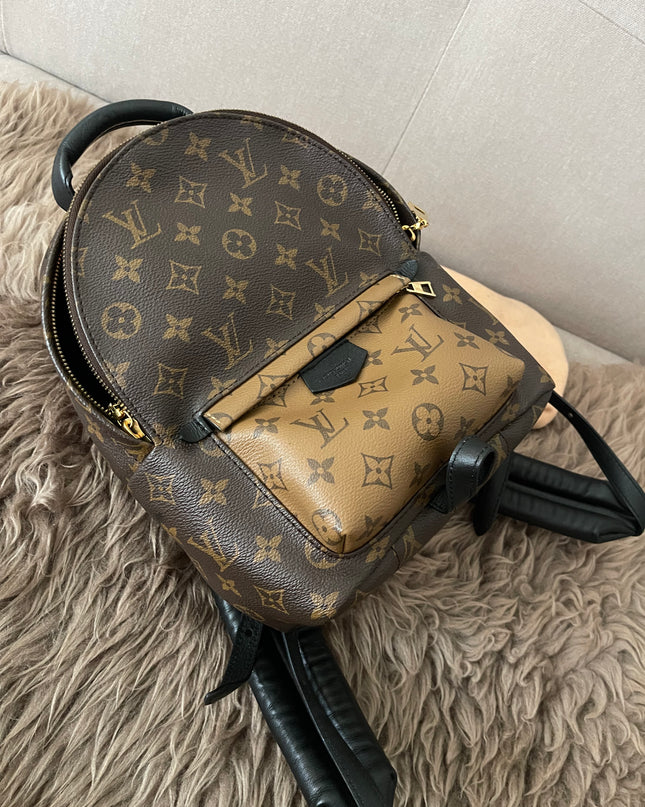 Preloved Authentic Louis Vuitton Palm Springs Backpack — Monogram Reverse Canvas
