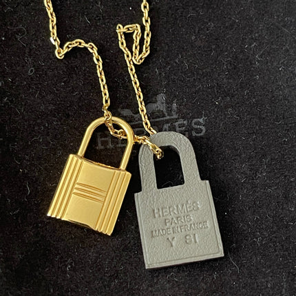 Preloved Authentic Slightly Used Hermes O'Kelly Pendant Size Pm Black Gold Plated