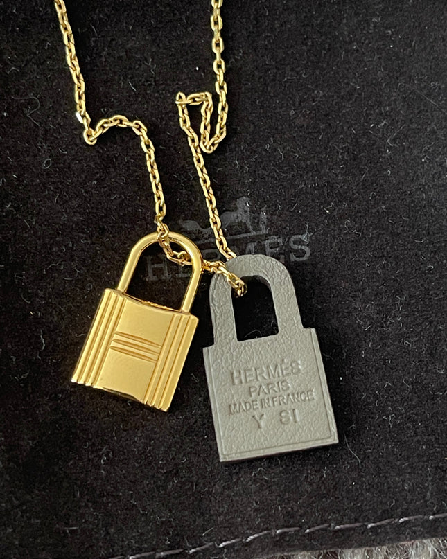 Preloved Authentic Slightly Used Hermes O'Kelly Pendant Size Pm Black Gold Plated