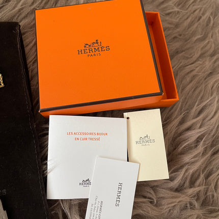 Preloved Authentic Slightly Used Hermes O'Kelly Pendant Size Pm Black Gold Plated