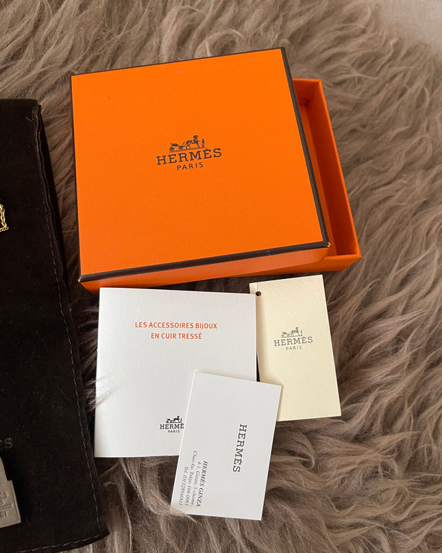 Preloved Authentic Slightly Used Hermes O'Kelly Pendant Size Pm Black Gold Plated