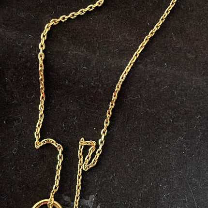 Preloved Authentic Slightly Used Hermes O'Kelly Pendant Size Pm Black Gold Plated